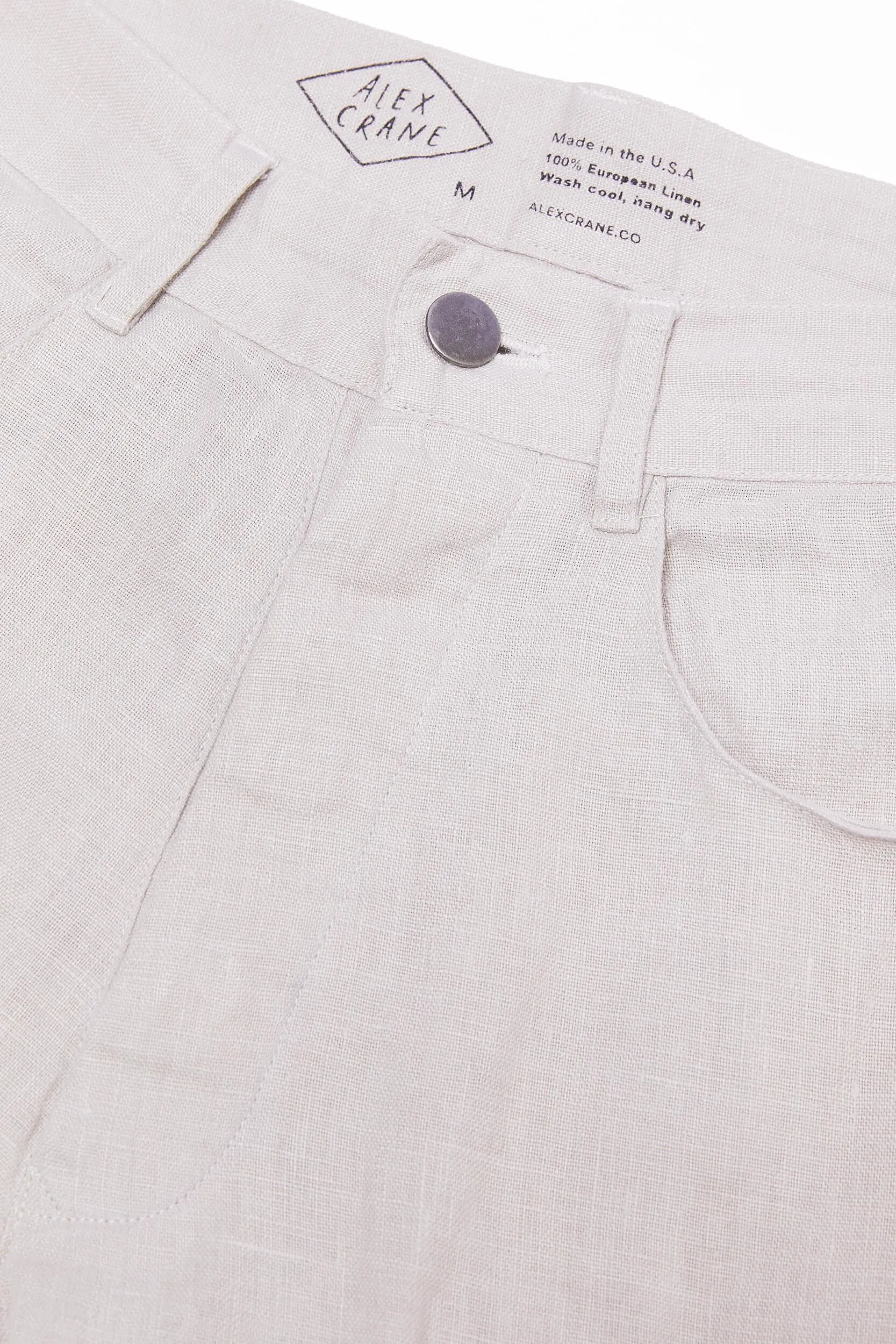 Alex Crane Bone Cham Linen Pant