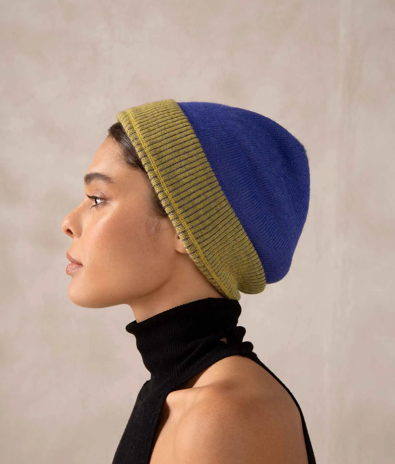 Baby Alpaca Basic Reversible Beanie