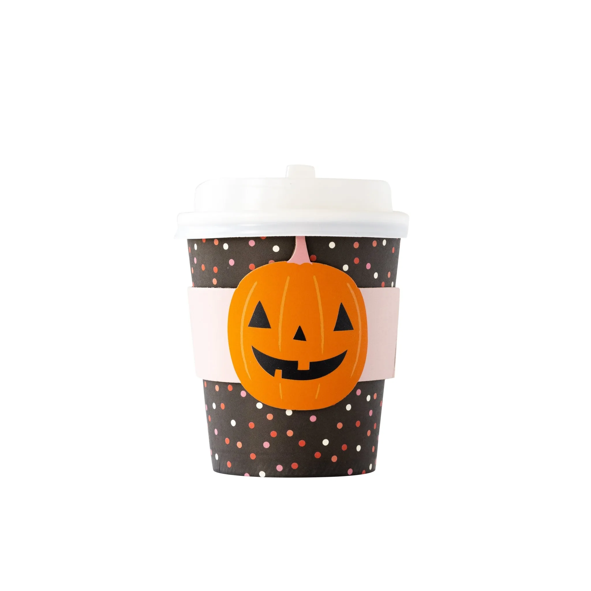 Black Pumpkin Dots Cozy To Go Cups
