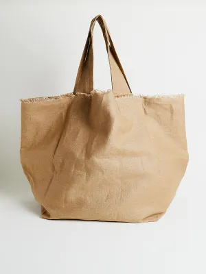 Borsa Bag Spi Fondo Quadro Corta in Dark Natural