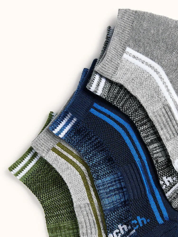 Boys' Half Cushion Anklet Active Socks Assorted (6 Pack)