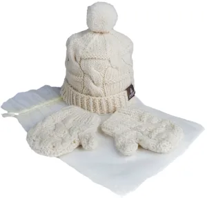Childrens Hat and Gloves Aran