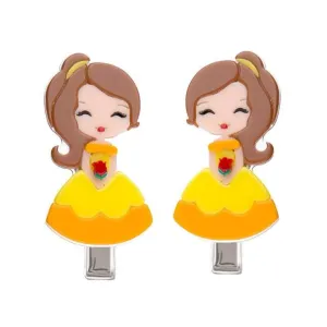 Cute Doll Yellow Dress Alligator Clips Set