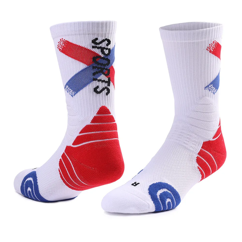 Elite basketball socks, famous county men's and women's actual combat training socks, professional thickened and pressurized sports socks, towel socks