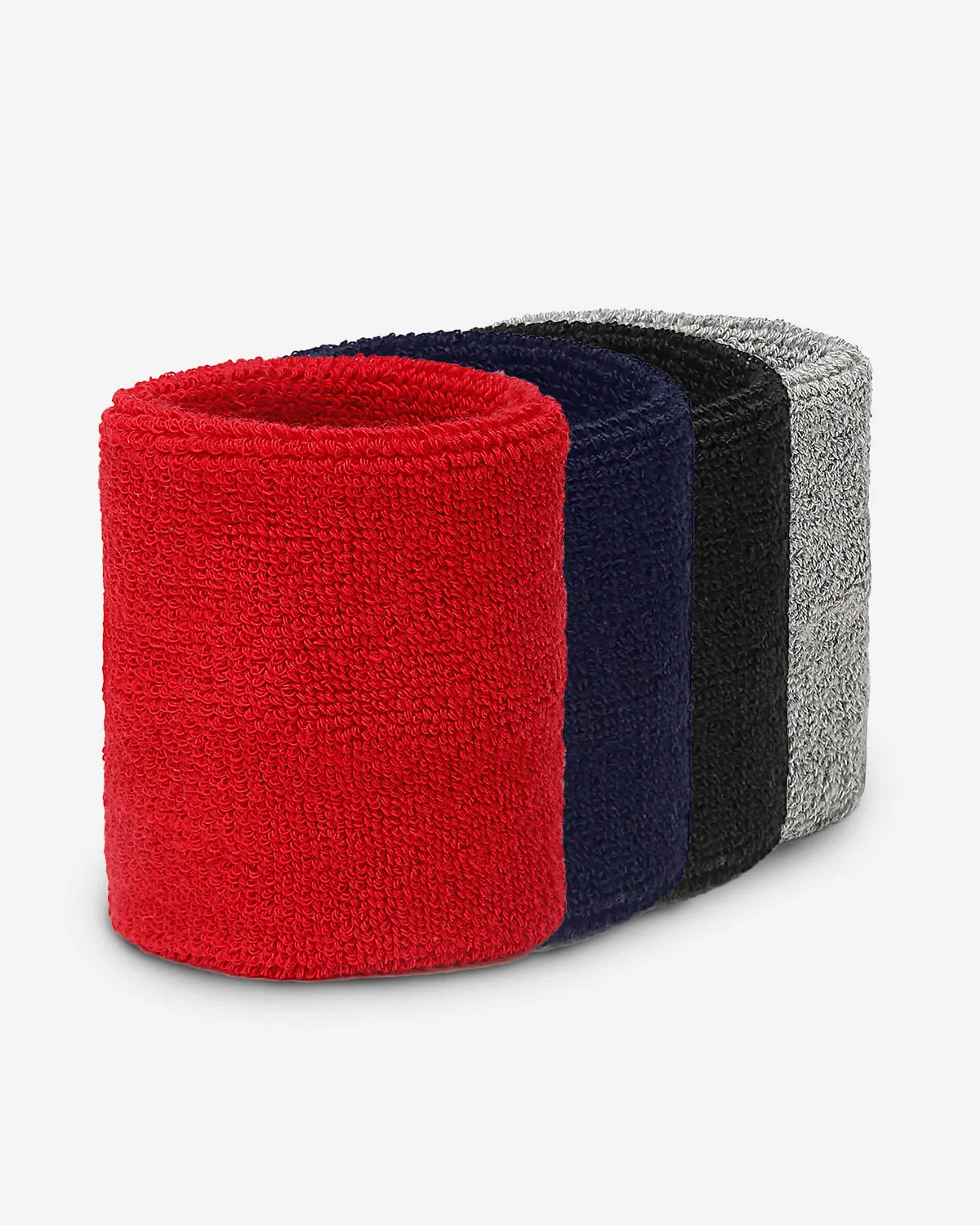 Invincible Cotton Wristband Sweatbands - 3 Inch, Pack of 4