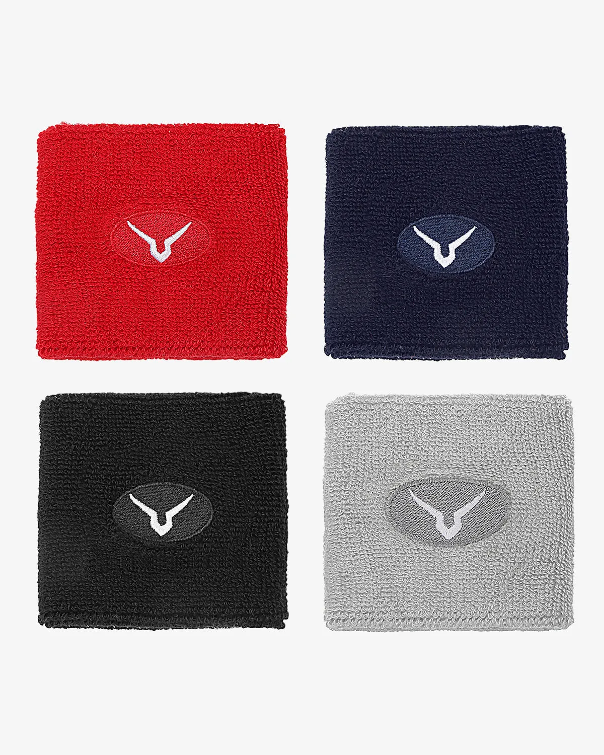 Invincible Cotton Wristband Sweatbands - 3 Inch, Pack of 4