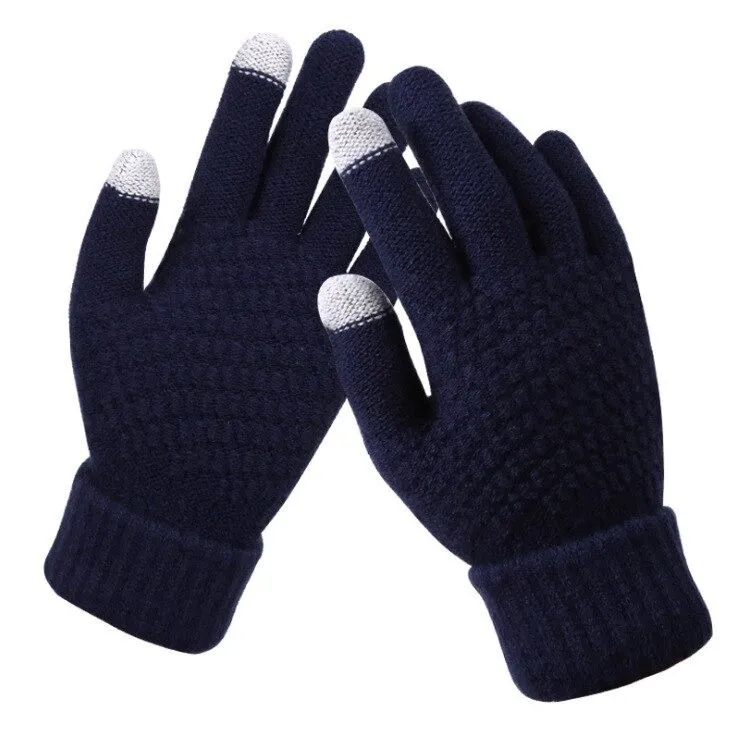 OCW Unisex Warm Winter Gloves Cashmere Thick Knitted Touch Screen
