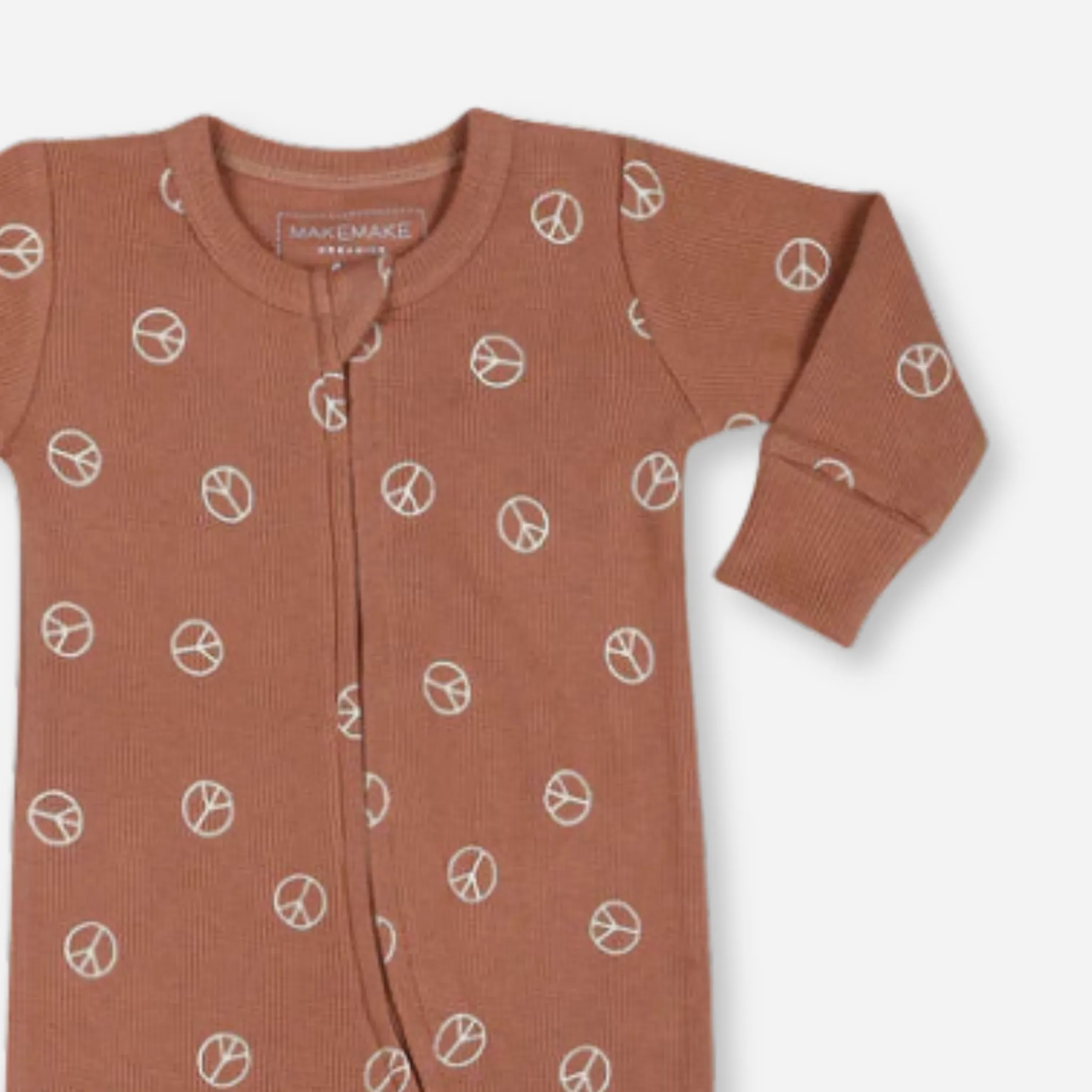 Organic 2-Way Zip Romper - Peace