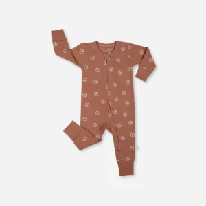 Organic 2-Way Zip Romper - Peace