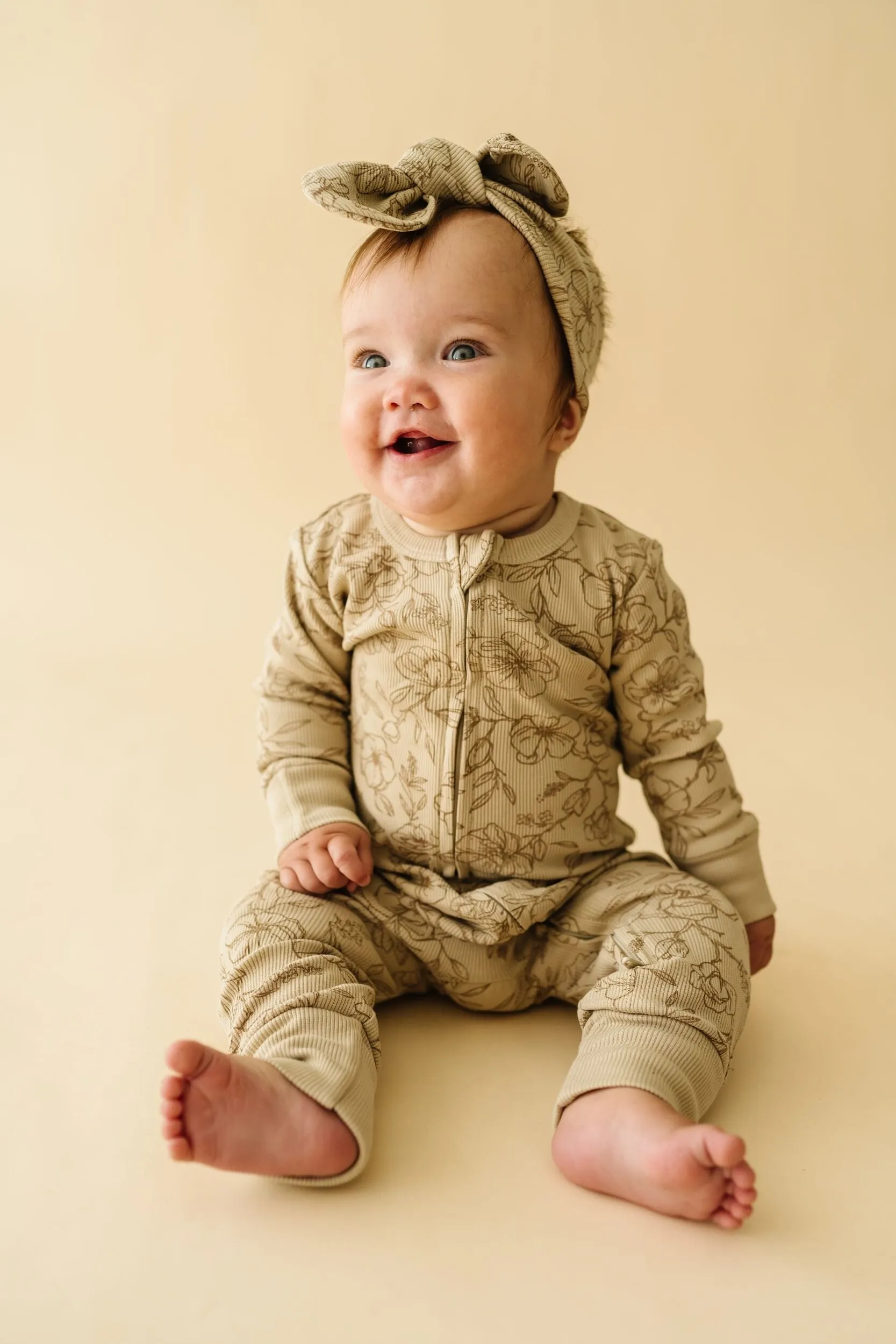 Organic 2-Way Zip Romper | Vintage Bloom