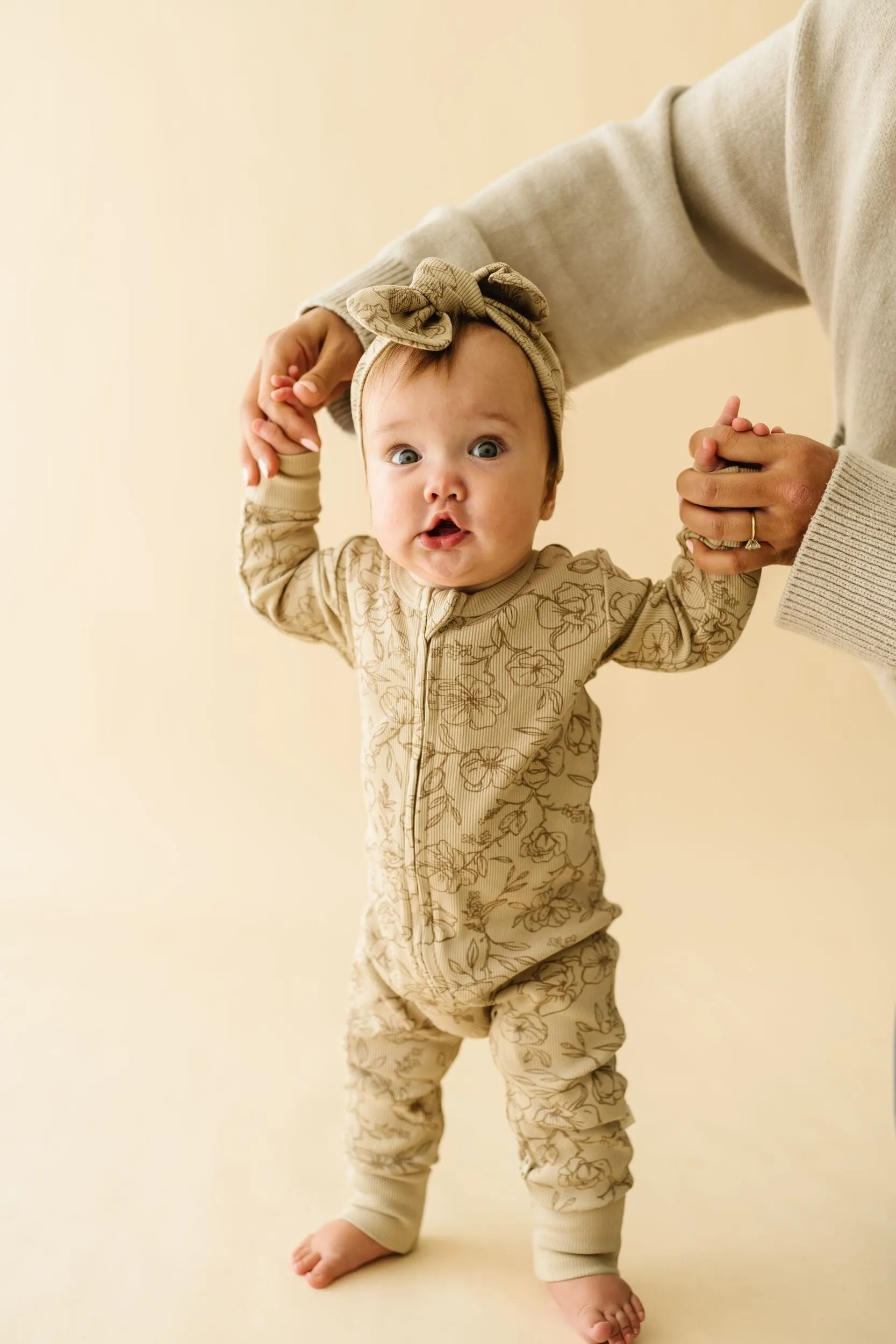 Organic 2-Way Zip Romper | Vintage Bloom