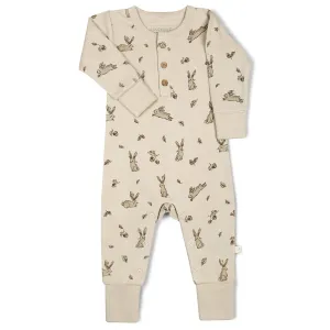 Organic Button Romper | Bunny Hop