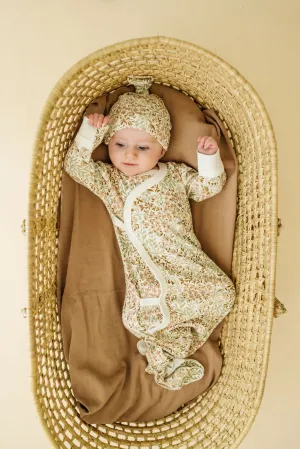 Organic Kimono Knotted Sleep Gown | Gardenia