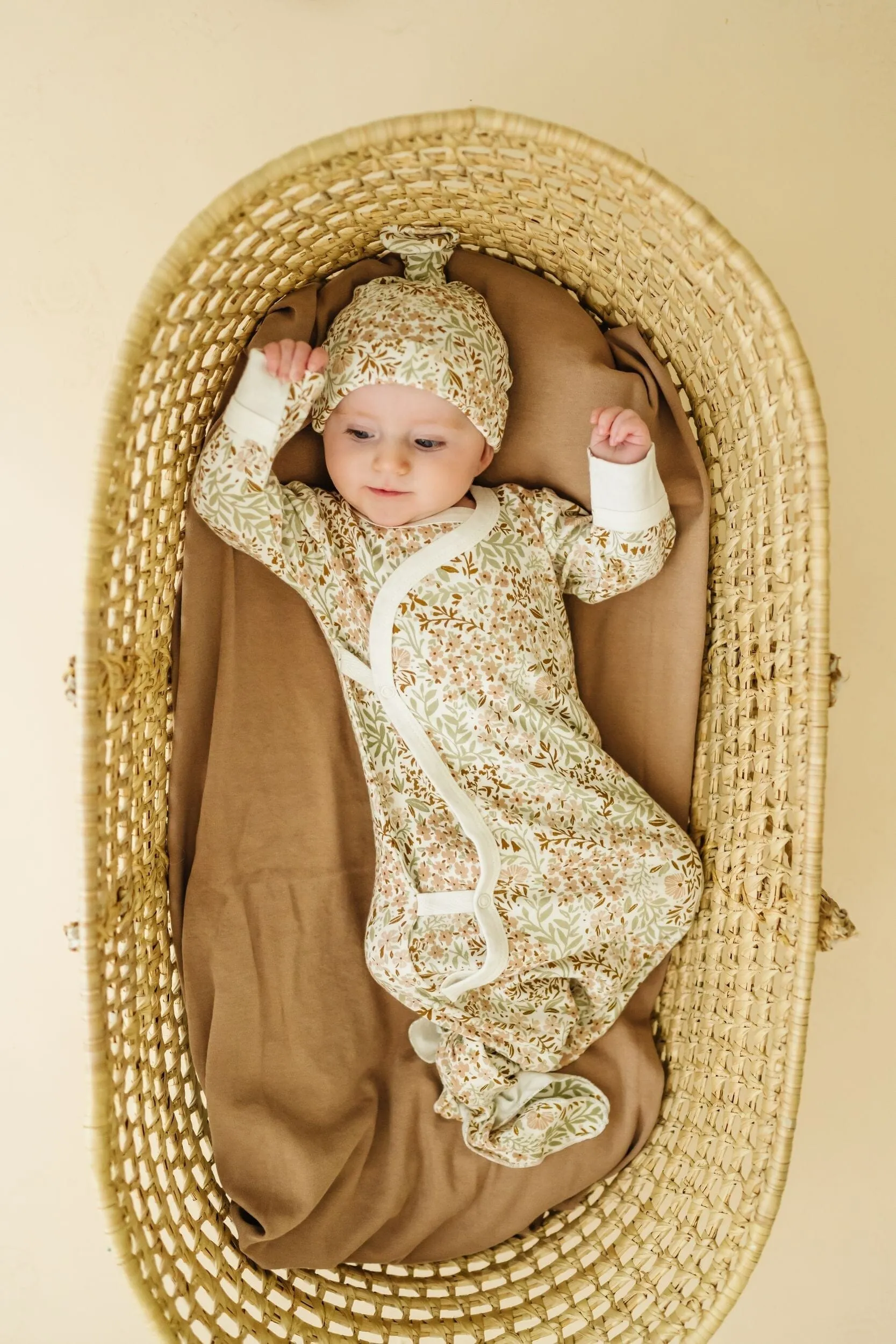 Organic Kimono Knotted Sleep Gown | Gardenia