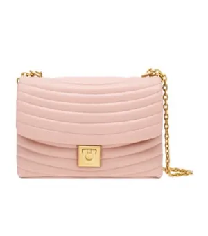 Quilted Shoulder Bag (M) Calfskin Pink