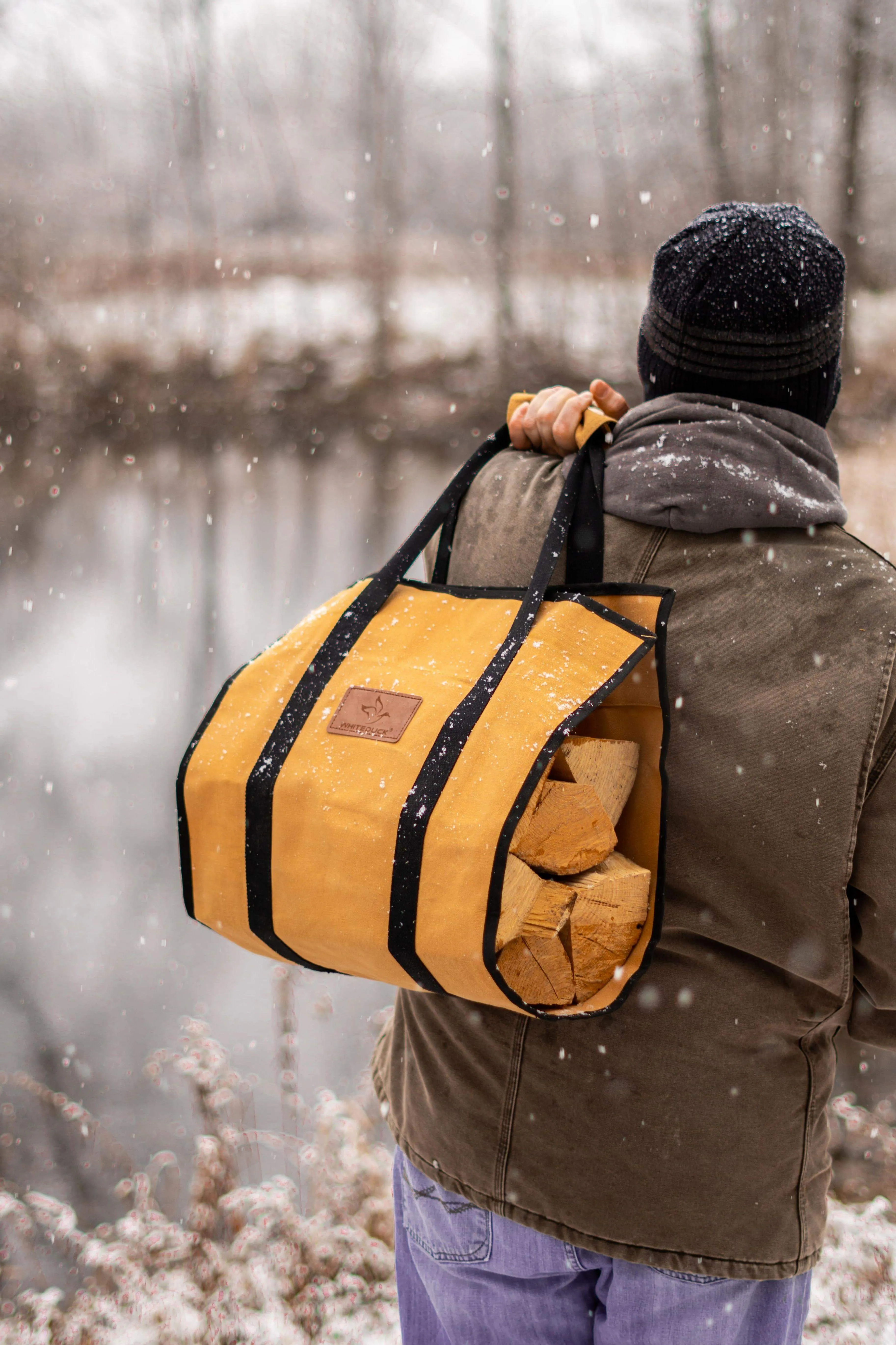 Rectangle Canvas Firewood Log Carriers