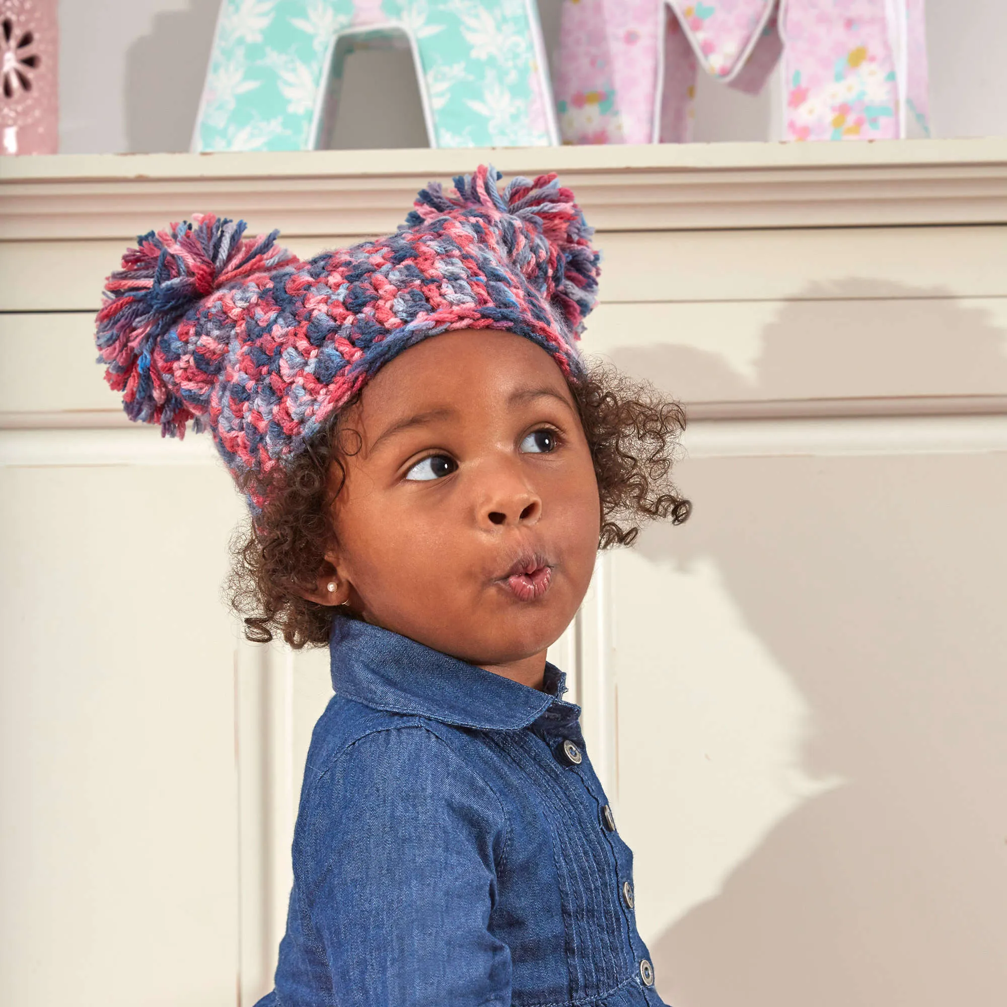 Red Heart Crochet Pom-dorable Hat