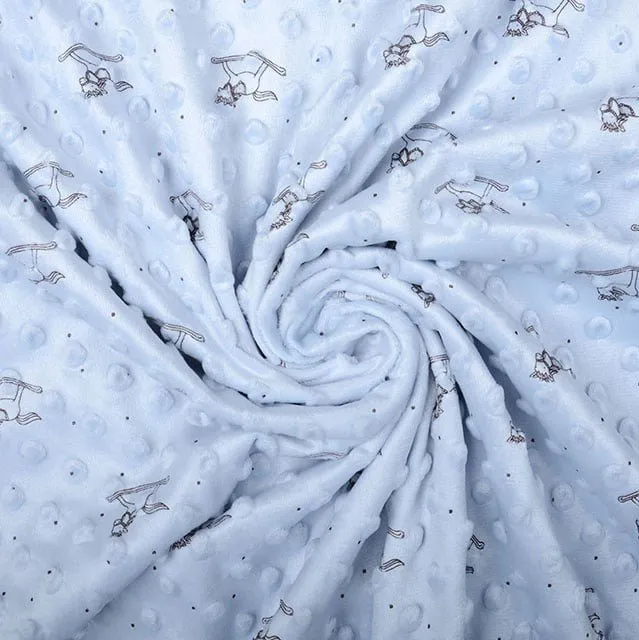 Rocking Horse Minky - Baby Blue