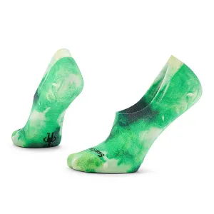 Smartwool Everyday Far Out Tie Dye Print No Show Zero Cushion Color: Military Olive