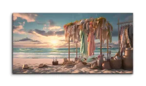 Sunset Serenity: Beachwear and Dreamy Waves