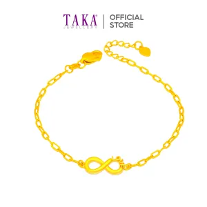 TAKA Jewellery 916 Gold Bracelet Infinity LOVE