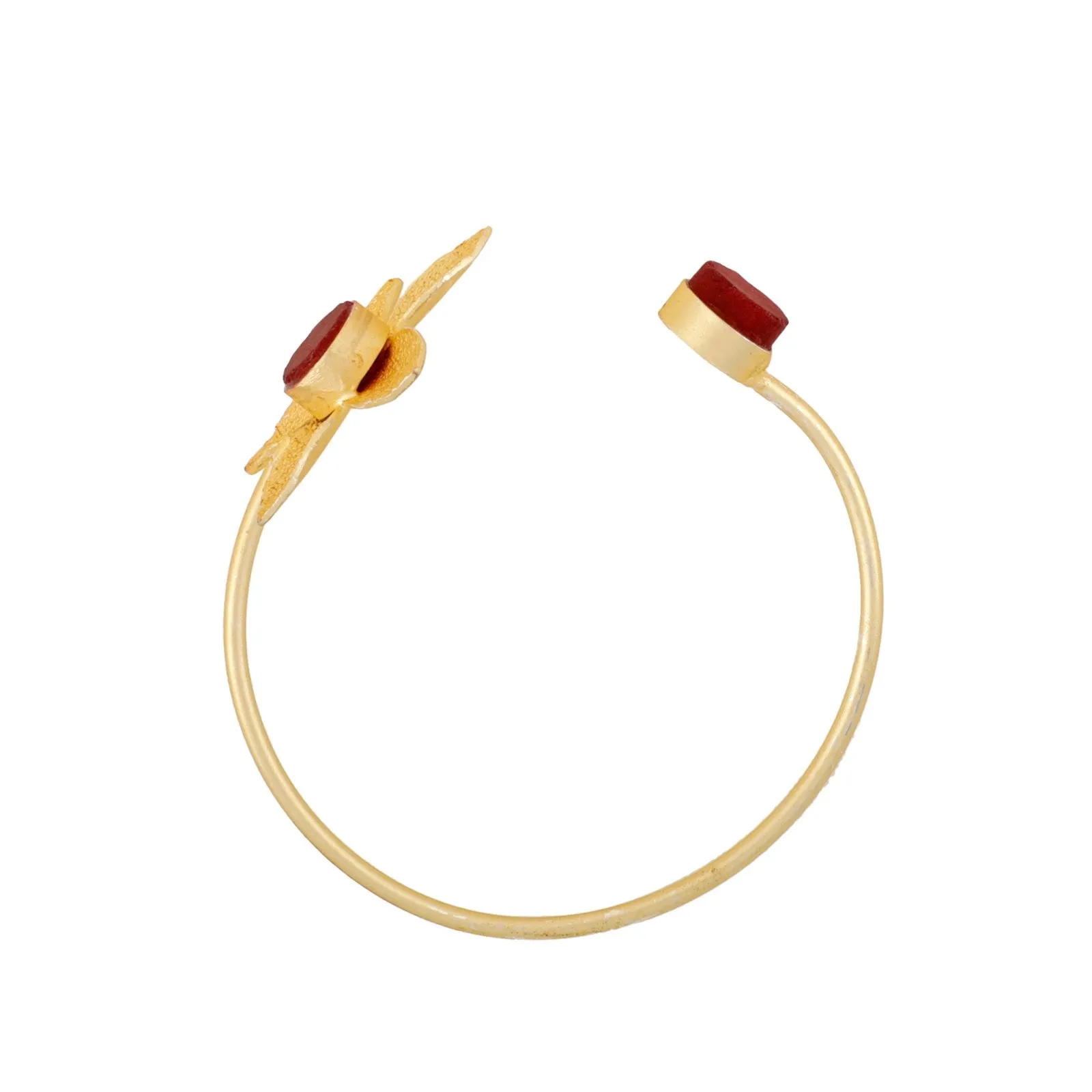 Teejh Juhi Dark Red Flower Bracelet