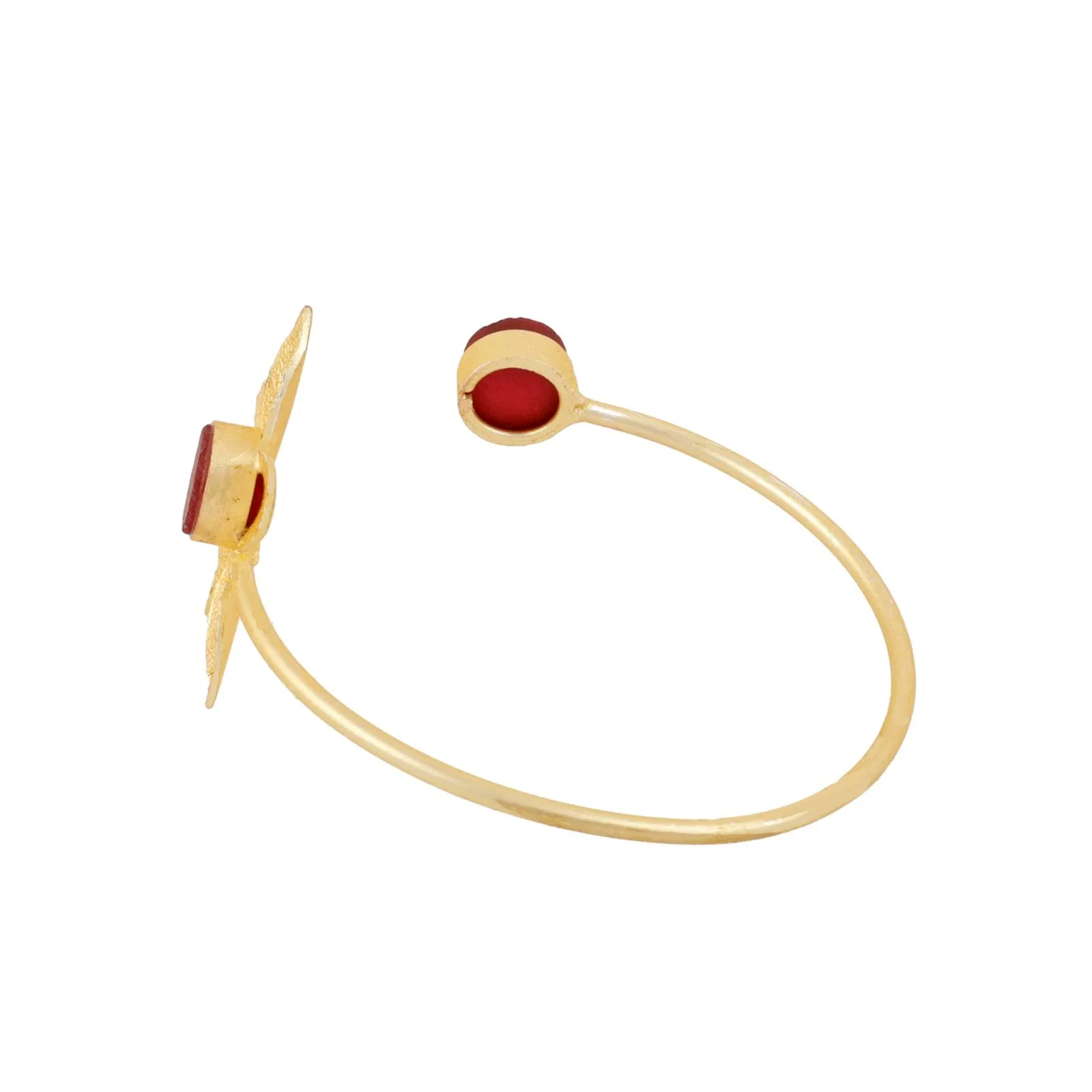 Teejh Juhi Dark Red Flower Bracelet