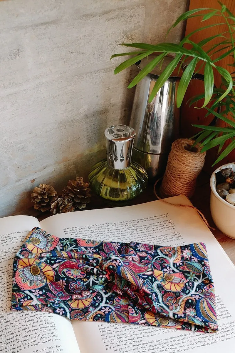 Turban Headband - citrus paisley liberty print