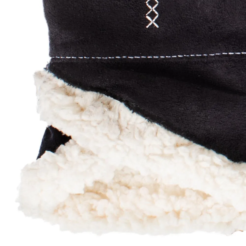 Women's Recycled Microsuede Gloves with Overlap Wrist
