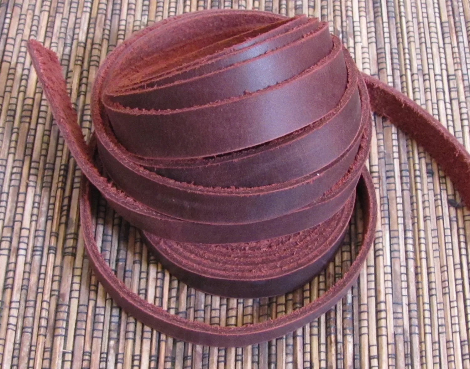 Wrap Bracelet,  wrap leather, narrow Leather strips , leather Strapping .5 inch, 1/2 inch Brown, 2 60 inch strips 120 inches Soft supple